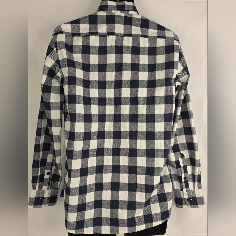 Minnesota Twins Checkered Button-Up Plaid Shirt Blue White Size Medium AB-2489 - Picture 4 of 8